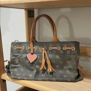Dooney & Bourke Vintage Multicolor Logo Satchel